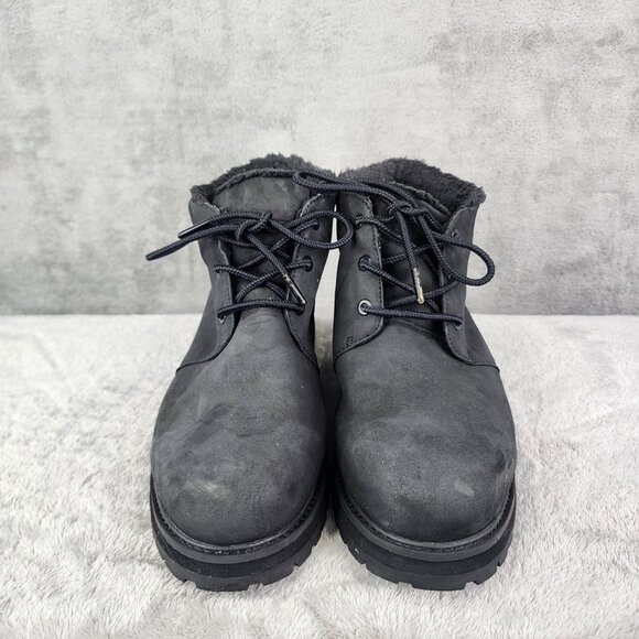 Mens Black Timberland Nubuck & Fleece-Lined Lace-Up Boots Size 11.5M - Picture 3 of 10